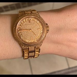 Michael Kors Crystal Pave Rose Gold Watch